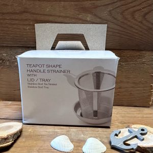 Teekannen Griffsieb mit Deckelschale - Teapot Shape with Handle Strainer