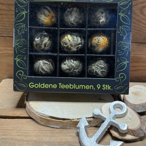 ME TIME - 9 goldene Teeblumen in Geschenkpackung