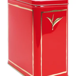 TEE DOSE -  Vorratsdose - 1000 gr - rot / Teeblatt