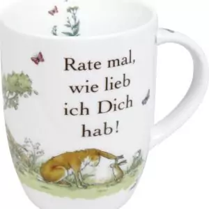 Könitz Becher / Tasse - Rate mal wie lieb ich Dich hab ..