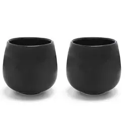 Bredemeijer Chengdu Porzellan Teebecher SET - 150 ml - schwarz