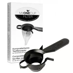 MyONECup - Set aus Papier Teefilter + Halter