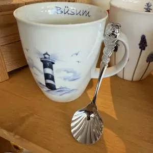 ostfriesischer Zuckerlöffel - mit Rosendekor