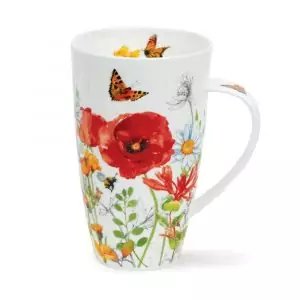 DUNOON Fine Bone China JUMBO Tasse / Becher -  HENL MEADOW BREEZE RED