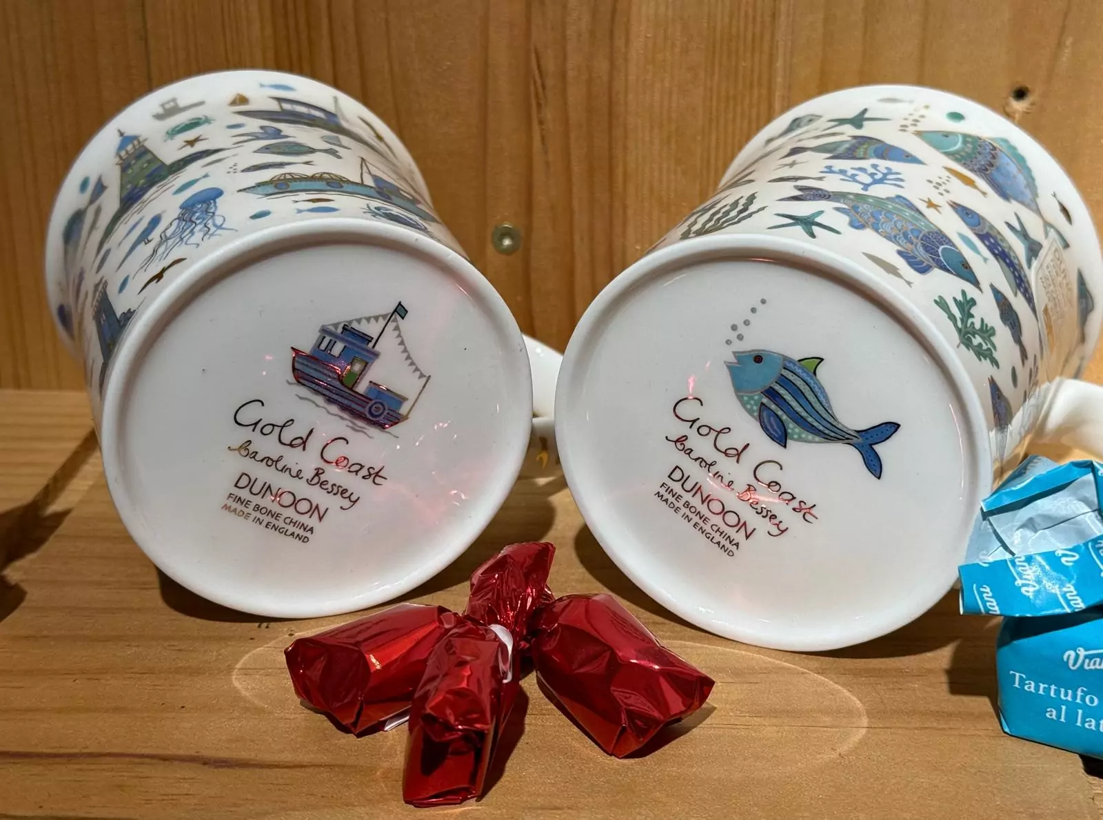 DUNOON Fine Bone China Tasse / Becher - BUTE - GOLD COAST - FISCHE – Bild 3