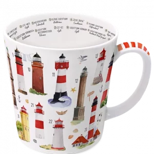 MAASS Fine Bone China Tasse / Becher - Leuchtturm Kunde