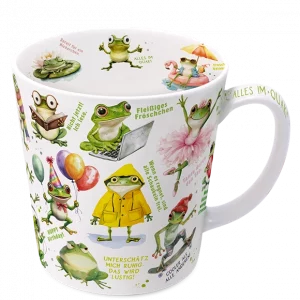 MAASS Fine Bone China Tasse / Becher - Froschfamilie