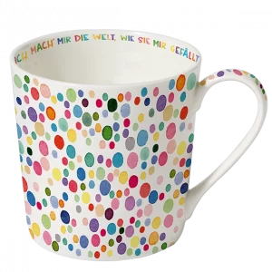 MAASS Fine Bone China Tasse / Becher - Konfetti Punkte