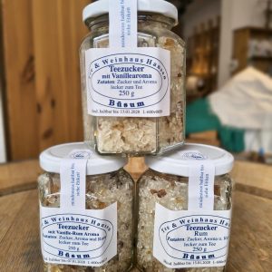 Teezucker im Glas - mit Vanille Aroma / Vanille Rum Aroma / Aroma mit RUM